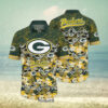 Green Bay Packers NFL Graphic Tropical Pattern 3D Hawaiian Shirt