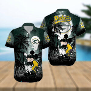 Green Bay Packers NFL Mickey Mouse Hawaiian Shirt