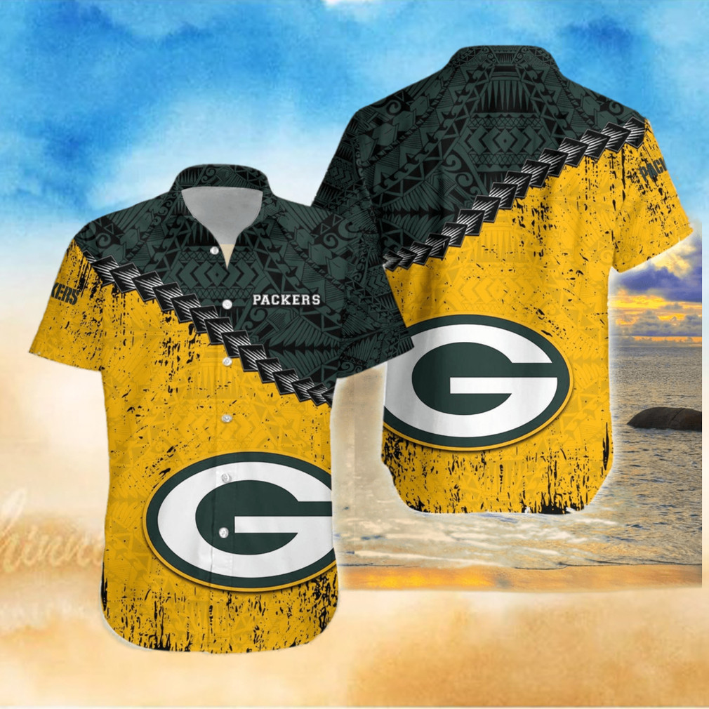 Green Bay Packers NFL Polynesian Tattoo Hawaiian Shirt Green Bay Packers NFL Polynesian Tattoo Hawaiian Shirt