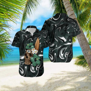 Green Bay Packers NFL Skull Halloween Hawaiian Shirt V1