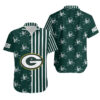 Green Bay Packers Stripes And Skull Hawaiian Shirt