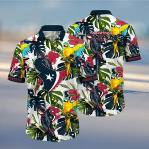 Houston Texans Floral Flower Hawaiian Shirt