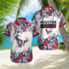 Houston Texans Hibiscus Flowers Hawaiian Shirt