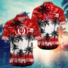 Indiana Hoosiers Black Palm Tree Hawaiian Shirt