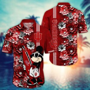 Indiana Hoosiers Mickey Mouse Love Surfing Hawaiian Shirt