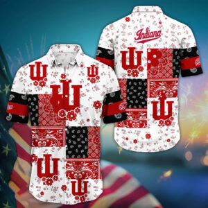 Indiana Hoosiers Mini Blossom Aloha Hawaiian Shirt