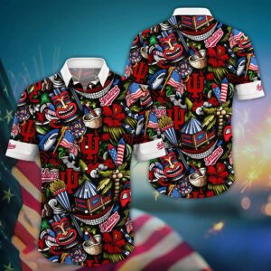 Indiana Hoosiers Tiki Aloha Hawaiian Shirt