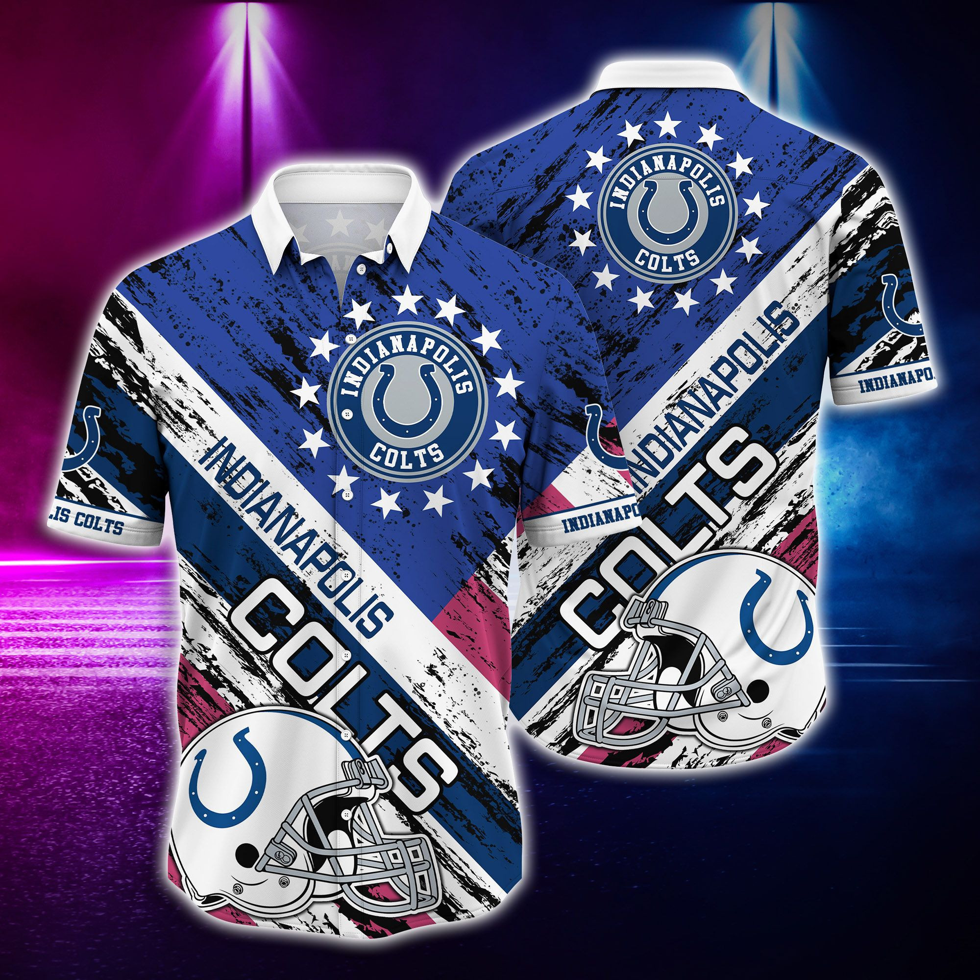 Indianapolis Colts US Flag Hawaiian Shirt Indianapolis Colts US Flag Hawaiian Shirt