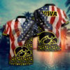Iowa Hawkeyes America Flag Pattern 4th Of July Hawaiian Shirt