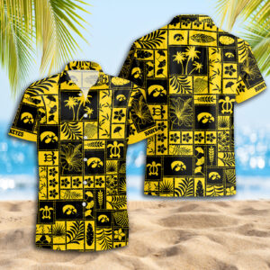 Iowa Hawkeyes Checkerboard Pattern Hawaiian Shirt