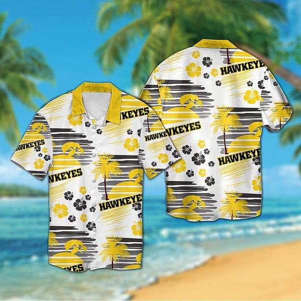 Iowa Hawkeyes Coconut Island Hawaiian Shirt Iowa Hawkeyes Coconut Island Hawaiian Shirt
