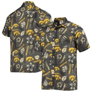 Iowa Hawkeyes Logo Brown Hawaiian Shirt