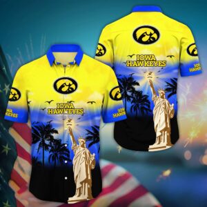 Iowa Hawkeyes Statue of Liberty Hawaiian Shirt