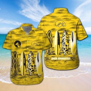 Iowa Hawkeyes Surfboard Hawaiian Shirt