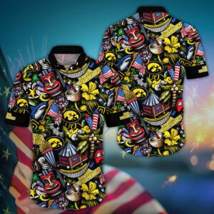 Iowa Hawkeyes Tiki Pattern Hawaiian Shirt