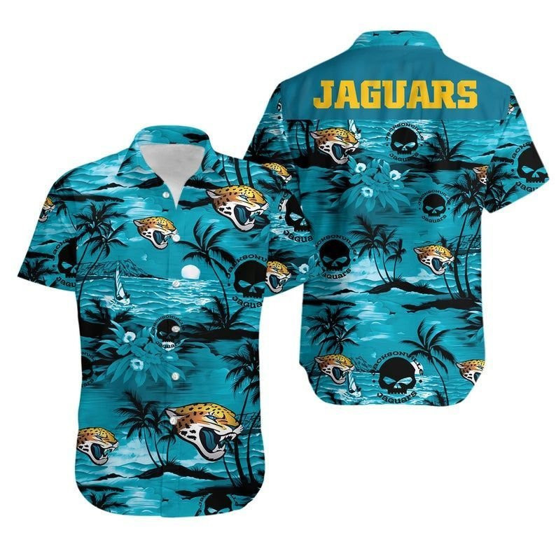 Jacksonville Jaguars Football Pattern Hawaiian Shirt Jacksonville Jaguars Football Pattern Hawaiian Shirt