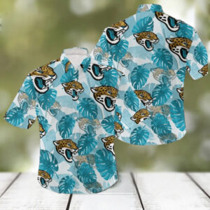 Jacksonville Jaguars Logo Leaf 3D Hawaiian Shirt