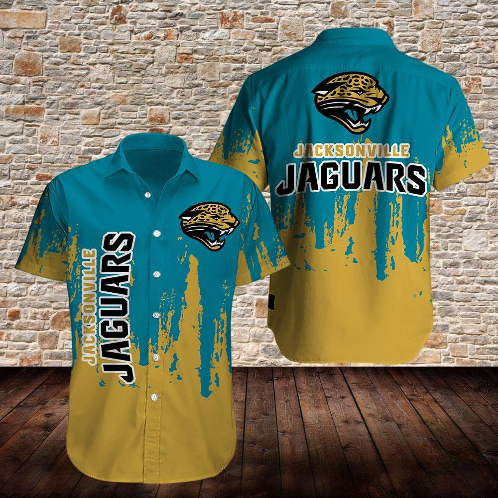 Jacksonville Jaguars Logo Pattern Hawaiian Shirt V1 Jacksonville Jaguars Logo Pattern Hawaiian Shirt V1