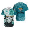 Jacksonville Jaguars Skull Flower Hawaiian Shirt