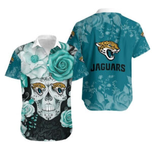 Jacksonville Jaguars Skull Flower Hawaiian Shirt