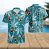Jacksonville Jaguars Weed Teal Hawaiian Shirt
