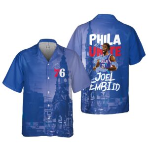 Joel Embiid Stars Player Philadelphia 76ers Print 3D Hawaiian Shirt
