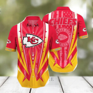Kansas City Chiefs US Flag Aloha Hawaiian Shirt