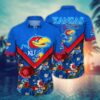 Kansas Jayhawks Botanical Aloha Hawaiian Shirt