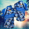 Kansas Jayhawks Flowered Aloha Hawaiian Shirt