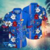Kansas Jayhawks White Floral Hawaiian Shirt