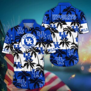 Kentucky Wildcats Black Palm Tree Hawaiian Shirt