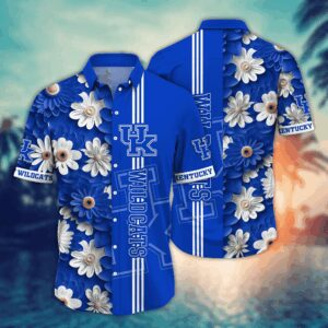 Kentucky Wildcats Floral Aloha Hawaiian Shirt