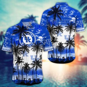 Kentucky Wildcats Palm Tree Island Hawaiian Shirt