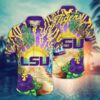 LSU Tigers Thunder Strike Beach Palm Tree Hawaiian Shirt