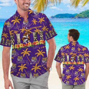 LSU Tigers Tiki Aloha Hawaiian Shirt