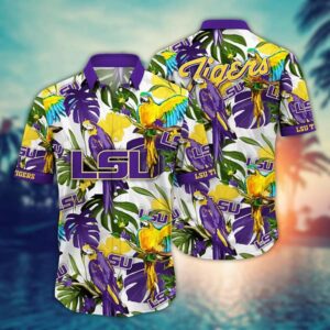 LSU Tigers Tropical Parrot Hawaiian Shirt