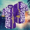 LSU Tigers White Floral Hawaiian Shirt