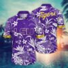 LSU Tigers White Floral Hawaiian Shirt