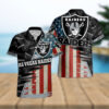 Las Vegas Raiders American Flag Logo Hawaiian Shirt