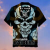 Las Vegas Raiders Full 3d Skull Hawaiian Shirt