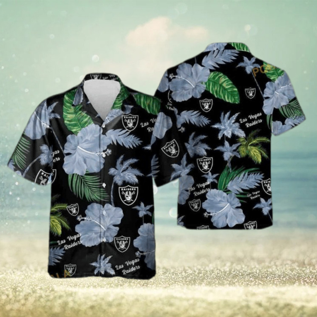 Las Vegas Raiders Hibiscus Flower Aloha Hawaiian Shirt Las Vegas Raiders Hibiscus Flower Aloha Hawaiian Shirt