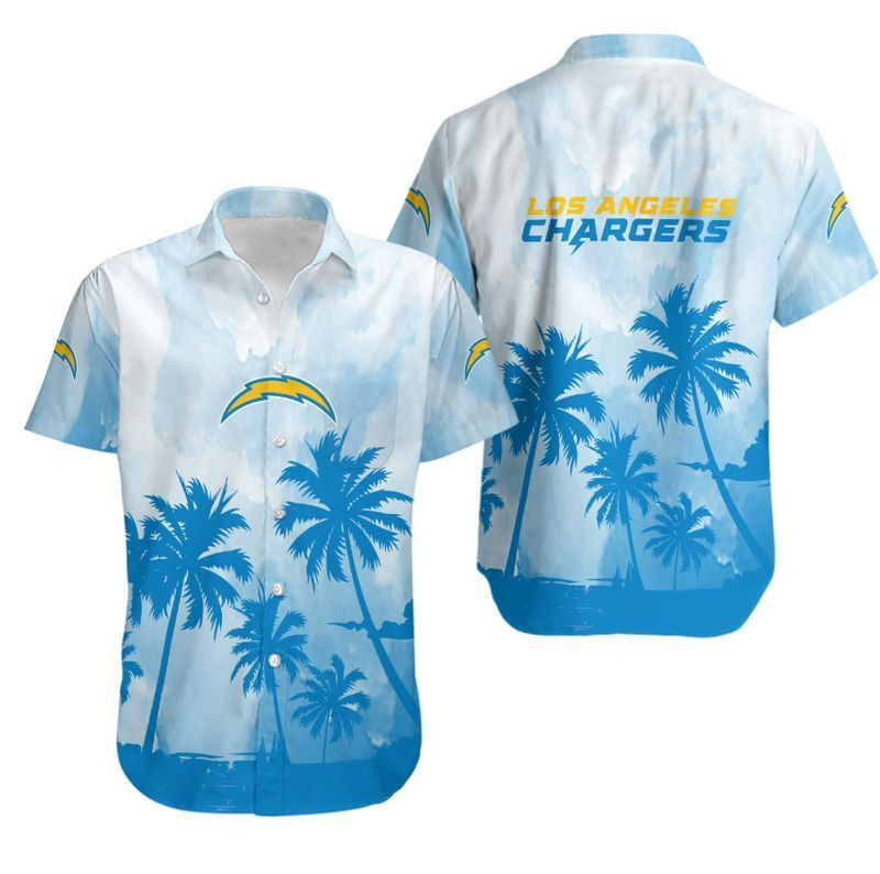 Los Angeles Chargers Coconut Trees NFL Hawaiian Shirt Los Angeles Chargers Coconut Trees NFL Hawaiian Shirt