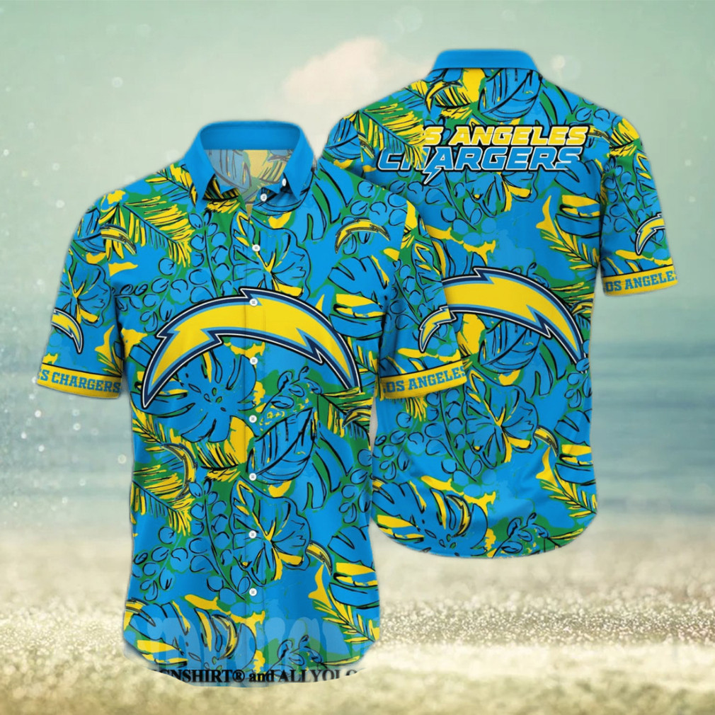 Los-Angeles-Chargers-Flower-Classic-Hawaiian-Shirt-1