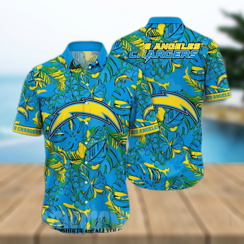Los Angeles Chargers Flower Classic Hawaiian Shirt Los Angeles Chargers Flower Classic Hawaiian Shirt