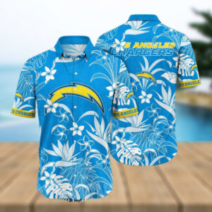 Los Angeles Chargers Flower Unisex Hawaiian Shirt