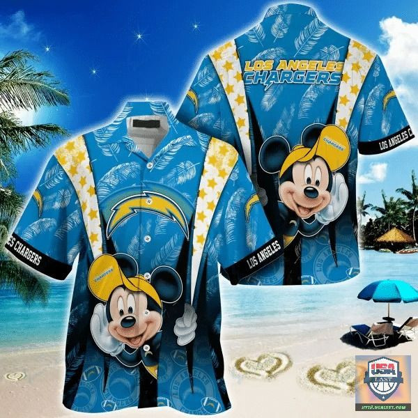 Los Angeles Chargers Nfl Mickey Mouse Hawaiian Shirt Los Angeles Chargers Nfl Mickey Mouse Hawaiian Shirt