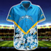 Los Angeles Chargers Short Floral Hawaiian Shirt