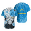 Los Angeles Chargers Skull NFL Hawaiian Shirt