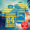Los Angeles Chargers Star Custom Hawaiian Shirt