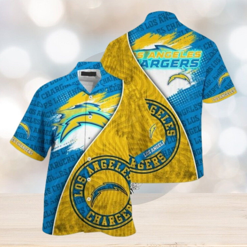 Los-Angeles-Chargers-Summer-Blue-Gold-Hawaiian-Shirt-1